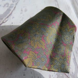 Yves Saint Laurent Neckwear Multicolor Floral Print 100% Silk Neck Tie
